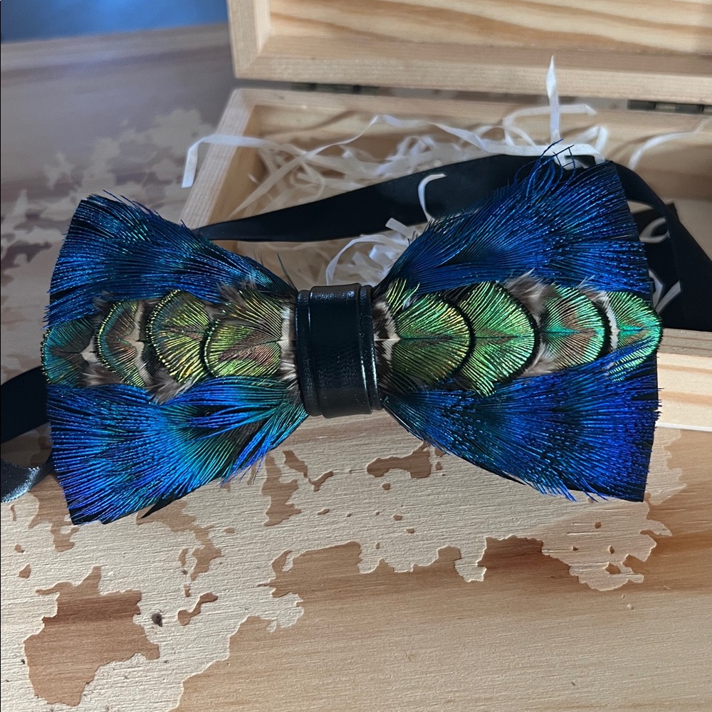 Luxury Feather Bow Tie